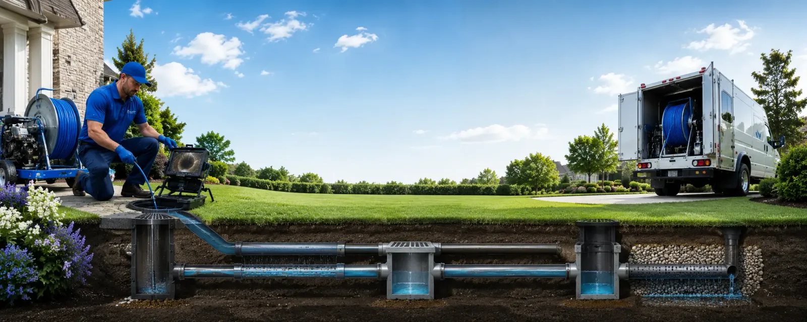 Outdoor drain cleaning information for Lindenhurst, NY